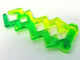 Wave / Lightning Angular, Double with Marbled Trans-Green Pattern