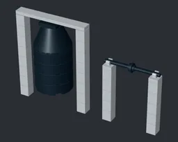 A Lego Pull-up Bar and Punching Bag