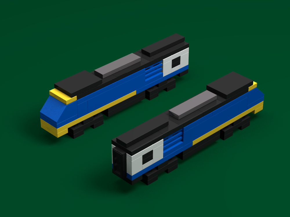 Lego BR Blue HST Power Cars (Micro)