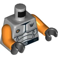 Torso Galaxy Squad Armor with '30' on Back Print, Orange Arms, Black Hands / Light Bluish Gray