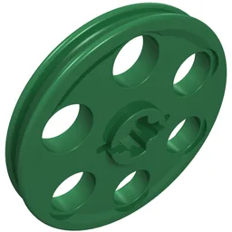 Technic Wedge Belt Wheel [aka Pulley] / Green