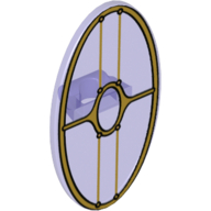 Lego Shield Ovoid with Grip and Gungan Patrol Shield Print