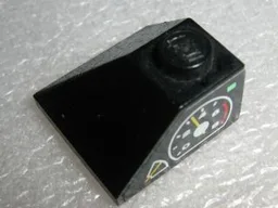 Slope 45 2 x 2 Double Convex with Gauges Pattern Left (Sticker) - Sets 8431 / 8438 / 8460