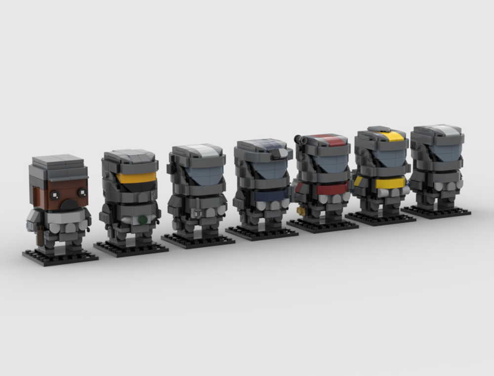 Lego Halo 3 ODST Squad Alpha-Nine Halo Brickheadz