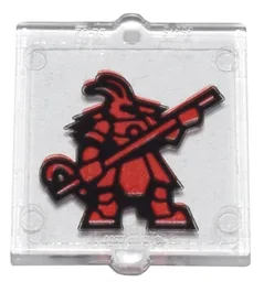 Glass for Window 1 x 2 x 2 Flat Front with Red Monkey King Warrior Mech Model Pattern (Sticker) - Set 80036
