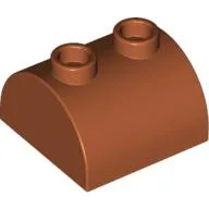 Brick Curved 2 x 2, Two Top Studs / Dark Orange
