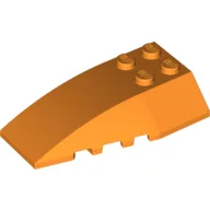 Brick Wedged, Curved 6 x 4 Triple / Orange