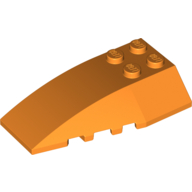 Lego Brick Wedged, Curved 6 x 4 Triple / Orange