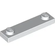 Plate Special 1 x 4 with 2 Studs, 3 Bottom Tubes / White