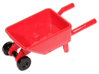 Lego Minifigure, Utensil Wheelbarrow with Black Trolley Wheels (98288 / 2496)