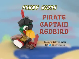 Funny Birds: Pirate Captain Redbird