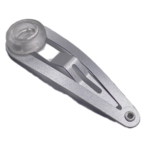 Lego Clikits Hair Clip with Fixed Trans-Clear Icon / Metal