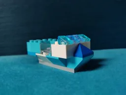 Blue & White Boat