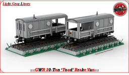 (Light Gray) GWR 20-Ton 'Toad' Brake Van (8-w)