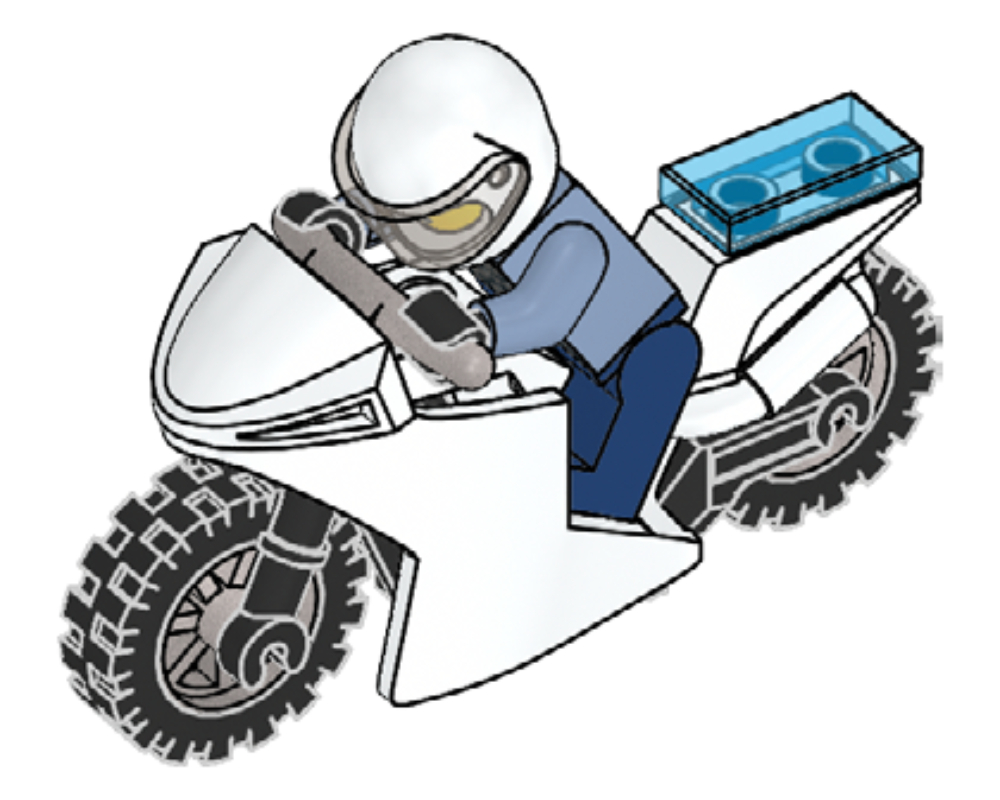 Lego Policeman & Motorcycle