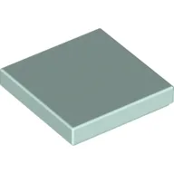 Tile 2 x 2 with Groove / Light Aqua