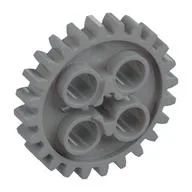 Technic Gear 24 Tooth [New Style with Single Axle Hole] / Light Bluish Gray