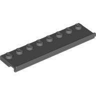 Lego Plate Special 2 x 8 with Door Rail / Dark Bluish Gray