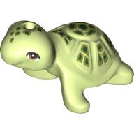 Lego Animal, Turtle with Bright Green Shell, Dark Green Spots print