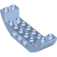 Lego Brick Curved Inverted 2 x 8 x 2 Double / Bright Light Blue