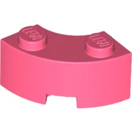 Brick Round Corner 2 x 2 Macaroni with Stud Notch and Reinforced Underside [New Style] / Coral