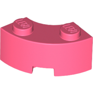 Lego Brick Round Corner 2 x 2 Macaroni with Stud Notch and Reinforced Underside [New Style] / Coral