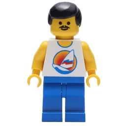 White Torso, Blue Legs, Black Hair