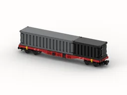 DB - Containerwagon "Sgjs 716" with 20ft & 40ft container (8w)