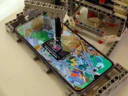 Robot to automate task in a mobile app