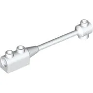 Bar 1 x 8 with Brick 1 x 2 Curved Top End (Axle Holder Inside Small End) / White