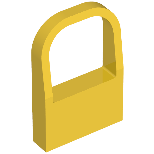 Lego Windowscreen 1 x 4 x 5 Curved Top / Yellow
