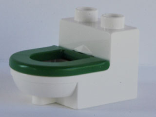 Lego Duplo, Furniture Toilet with Green Seat (4911 / 4912)