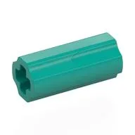 Technic Axle Connector Smooth [with x Hole + Orientation] / Dark Turquoise