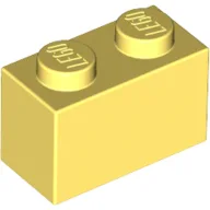 Brick 1 x 2 / Bright Light Yellow