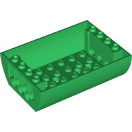 Lego Brick Curved Inverted 8 x 6 x 2 Double / Green