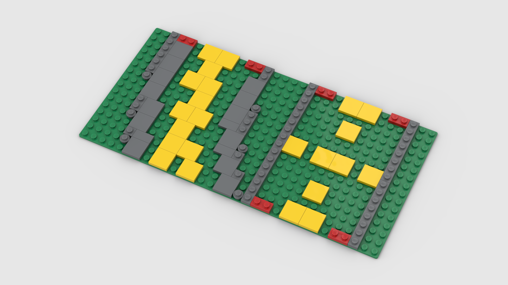 Lego Ballasted Left Switch Return Curve