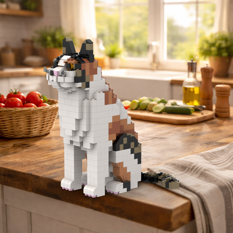 Lego Calico Cat (Tri-Color Pattern)