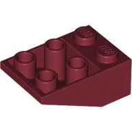 Brick Sloped Inverted 33° 3 x 2, No Connections between Studs, Ovoid Bottom Pin / Dark Red