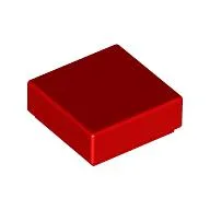 Tile 1 x 1 with Groove / Red