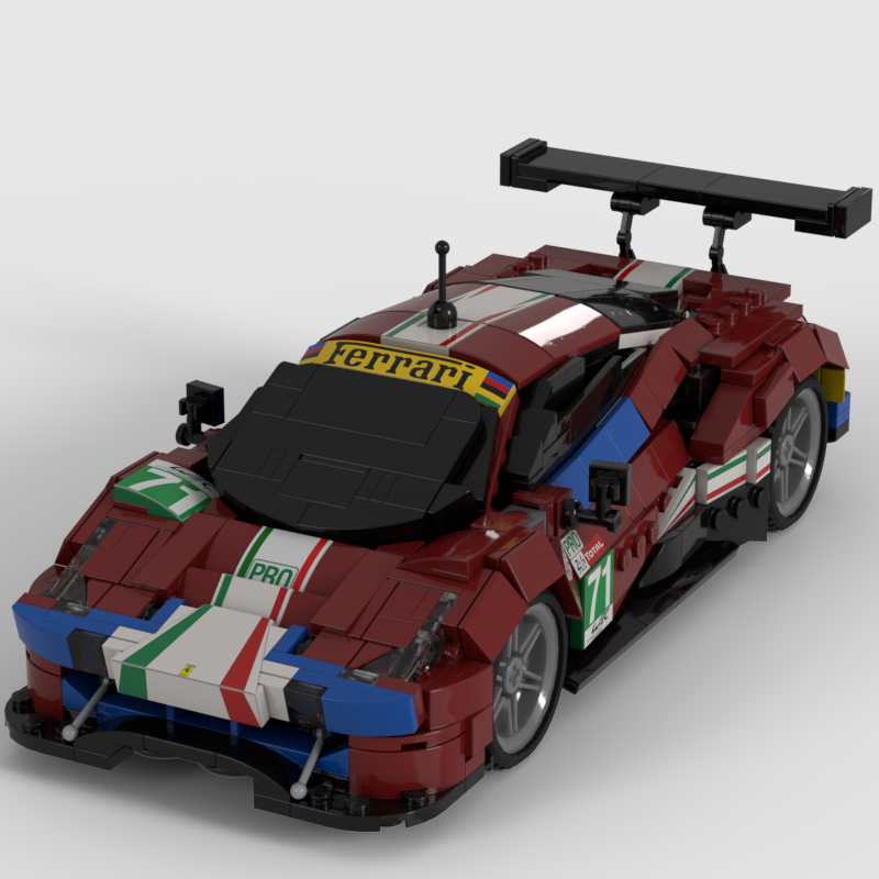 Lego Ferrari 488 GTE EVO #51/#71 from Le Mans in 2018 and 2019