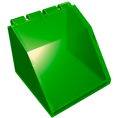 Lego Windscreen 4 x 4 x 3 Canopy / Trans-Green