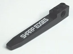 Technic Forklift Fork with 'SHARP EDGES' Left Pattern (Sticker) - Set 7709