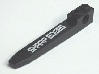 Lego Technic Forklift Fork with 'SHARP EDGES' Left Pattern (Sticker) - Set 7709