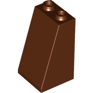 Lego Brick Sloped 75° 2 x 2 x 3 [Hollow Studs] / Reddish Brown