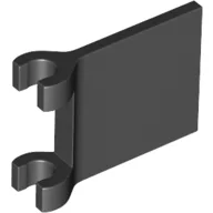 Flag 2 x 2 Square, Flared Clip Edge [Thick Clips] / Black