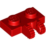 Hinge Plate 1 x 2 Locking with 2 Fingers on Side, 9 Teeth / Red