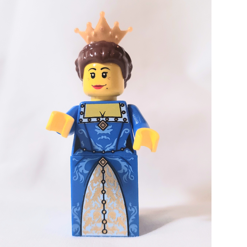 Lego Queen, Blue Dress, Crown