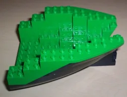 Boat, Hull Small Stern 14 x 12 x 5 1/3 with Green Top (6052 / 6053)