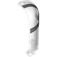 Lego Panel 3 x 3 x 6 Corner Convex with Curved Top with Dark Bluish Grey Cockpit print