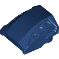 Brick Curved 2 x 2 No Studs - 3 Recessed Side Ports / Dark Blue